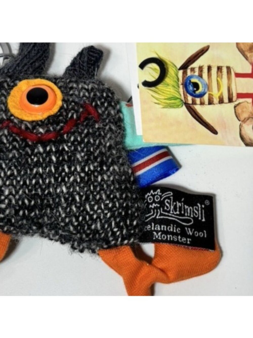 Rare! Handmade Icelandic Wool Monster "Skrimsli" Unique Stuffed Plush Toy New - Picture 2 of 5